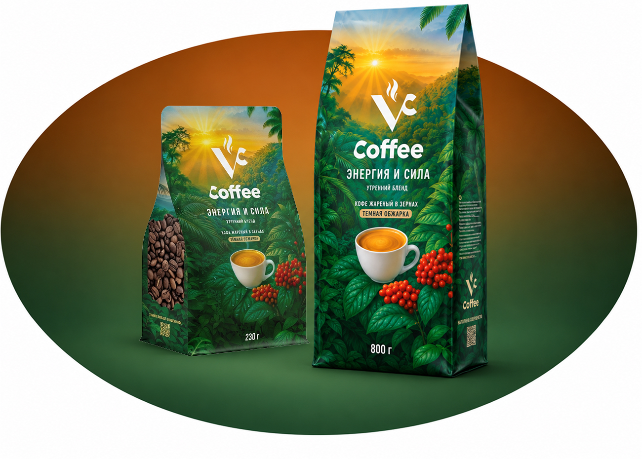 Приготовление кофе VC Coffee Утренний бленд 230 г