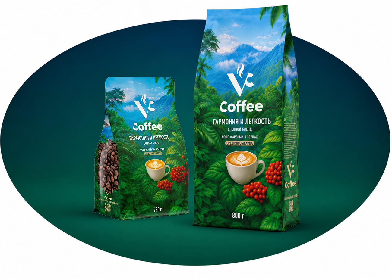 Приготовление кофе VC Coffee Дневной бленд 230 г